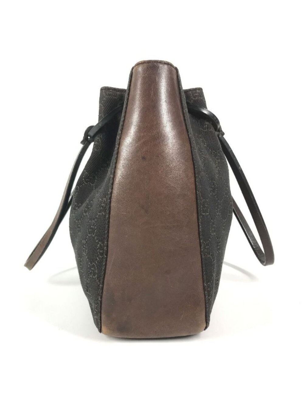 Gucci Shoulder Bag GG Logo Leather Canvas Brown - Picture 4 of 9